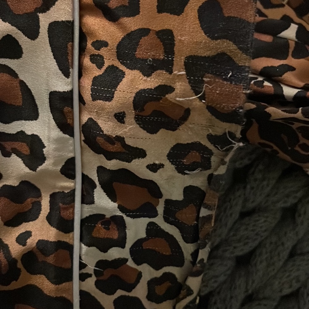 adidas Leopard Print Wide Leg Pants Set in Brown and Black - Picture 7 of 10